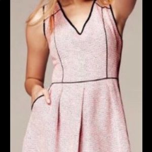 Banana Republic Pink/black tweed dress